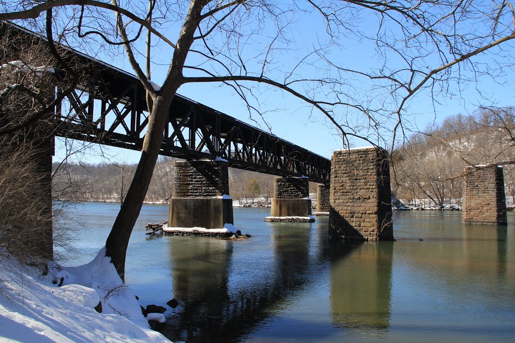 RR Bridge Across The New River, Radford Virginia, Радфорд