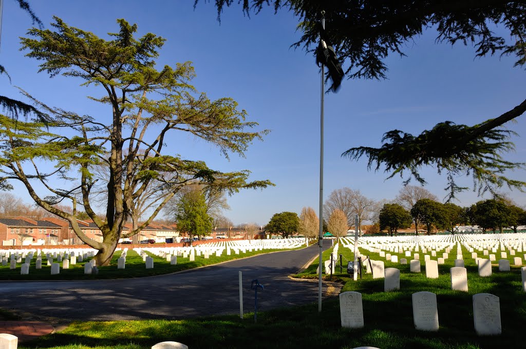 VIRGINIA: HAMPTON: PHOEBUS: view to the east from within Hampton National Cemetery, Phoebus Addition, West County Street, Хэмптон
