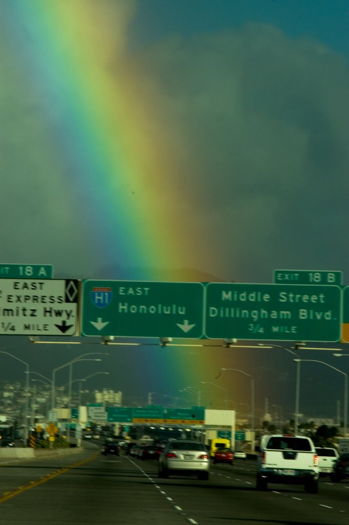 rainbow over the hwy, Гонолулу