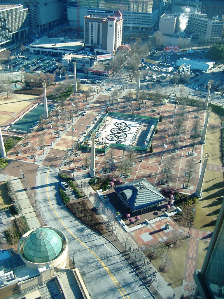 Olympic Park from top of DoubleTree, Атланта