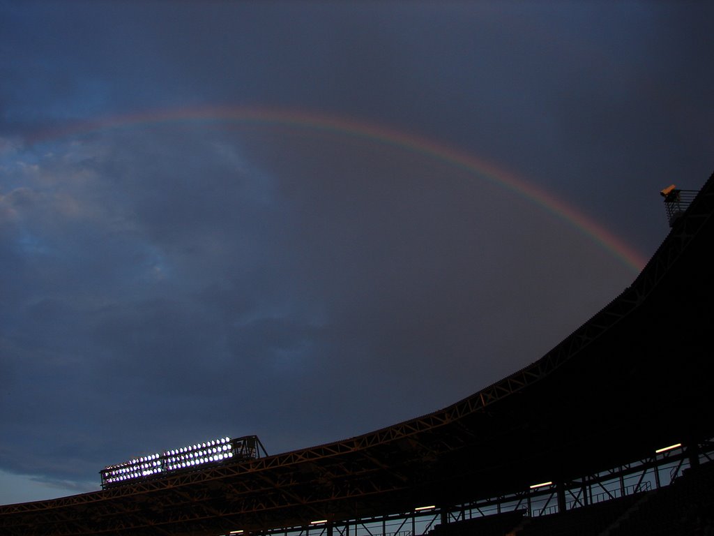 Rainbow over turner field, Атланта