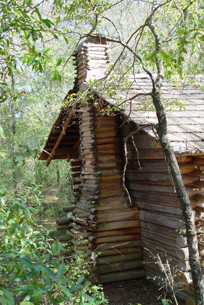 log slave shack, next to 1837 Murat plantation house, Tallahassee, Fla (3-16-2008), Аттапулгус