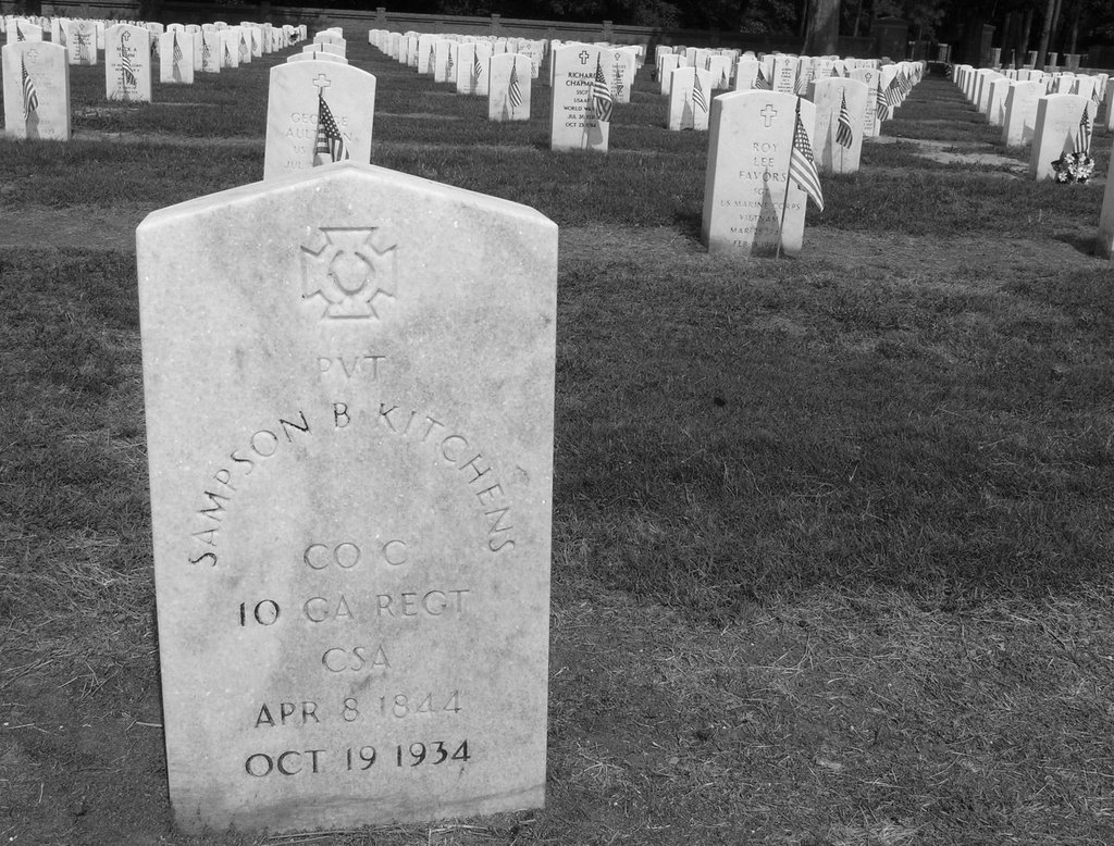Private Sampson B. Kitchens, the only Confederate soldier to be buried at Andersonville Cemetery.  God rest his soul, Вэйкросс