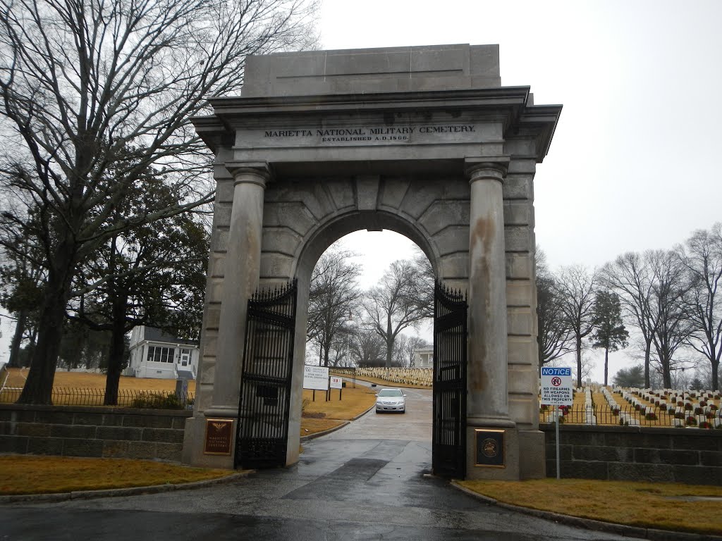 Marietta National Cemetery.  Entrance, Мариэтта
