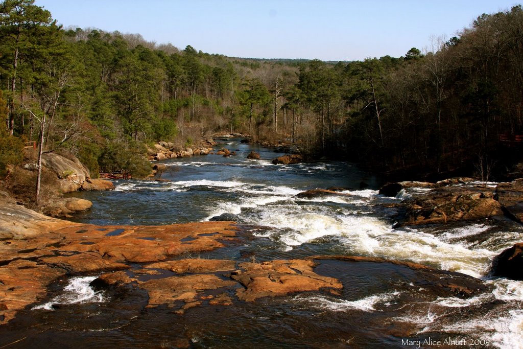 The raging Towaliga River., МкАфи