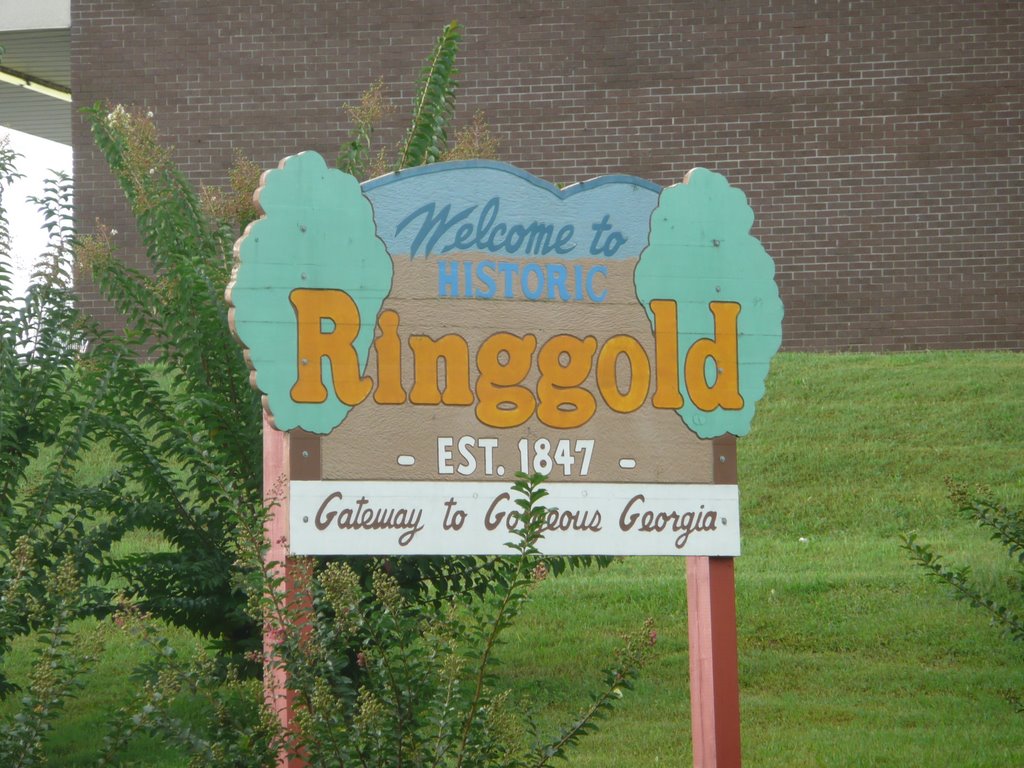 Welcome sign, Ringgold, Georgia, Рингголд