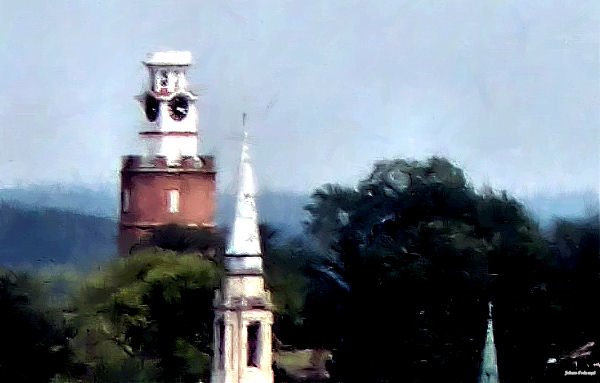 Rome Clocktower In Paint Format, Ром