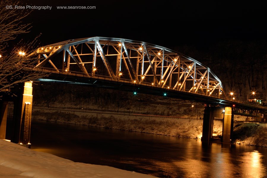 South Side Bridge at Night, Charleston, WV, Чарльстон