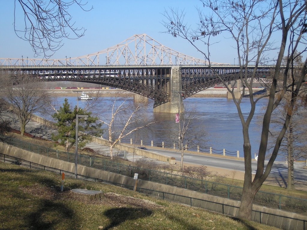 View Of The Eads Bridge From Jefferson Natl Park, St. Louis, MO, Сент-Луис