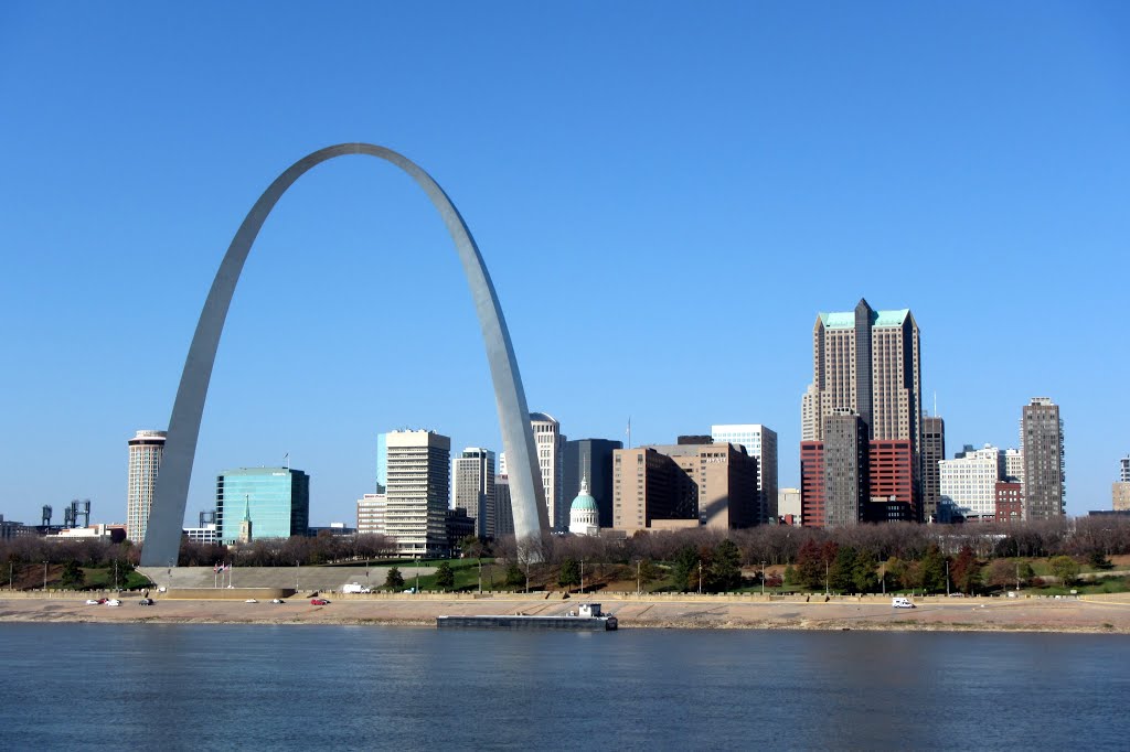 St. Louis Skyline from Illinois, Сент-Луис