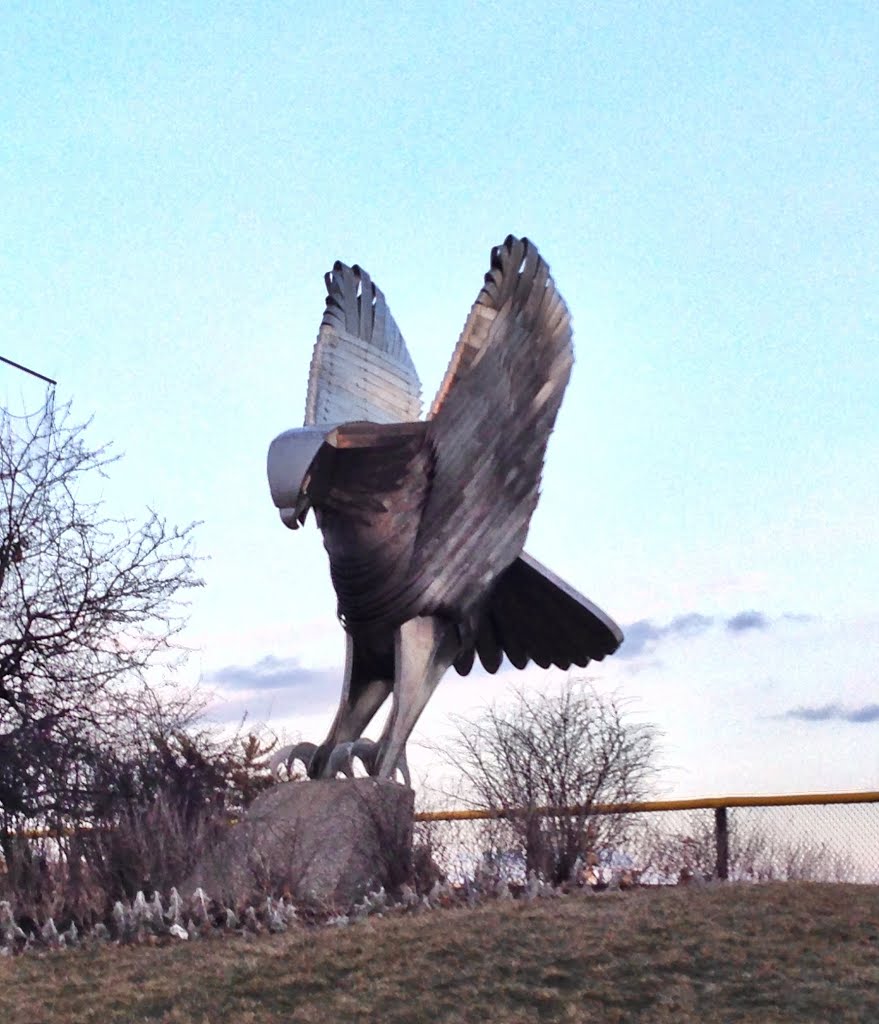 Hawk Statue On University Of Iowa Campus, Аледо