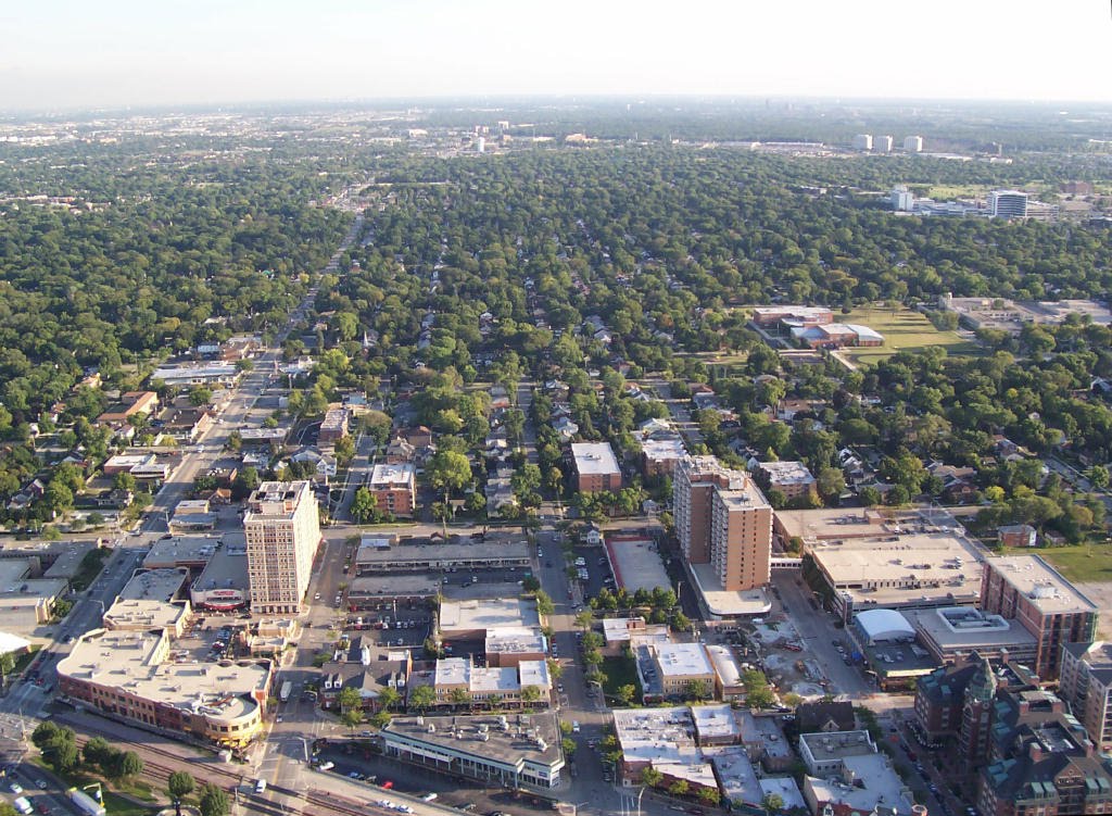 Downtown Arlington Heights Aerial Photo, Арлингтон-Хейгтс