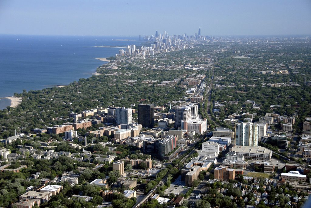 Downtown Evanston, view to south, Еванстон