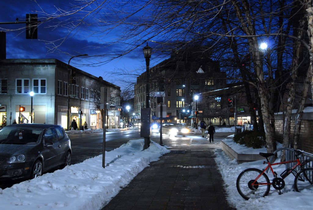 Downtown Evanston in winter, Еванстон