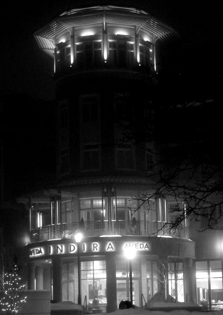 Park Ridge shops at night, Парк-Ридж