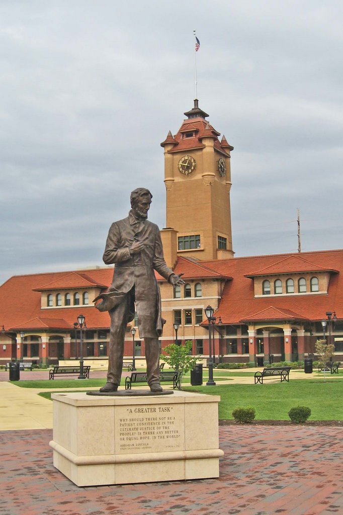 Lincoln Statue, Springfield, Illinois by Joe Recer, Спрингфилд