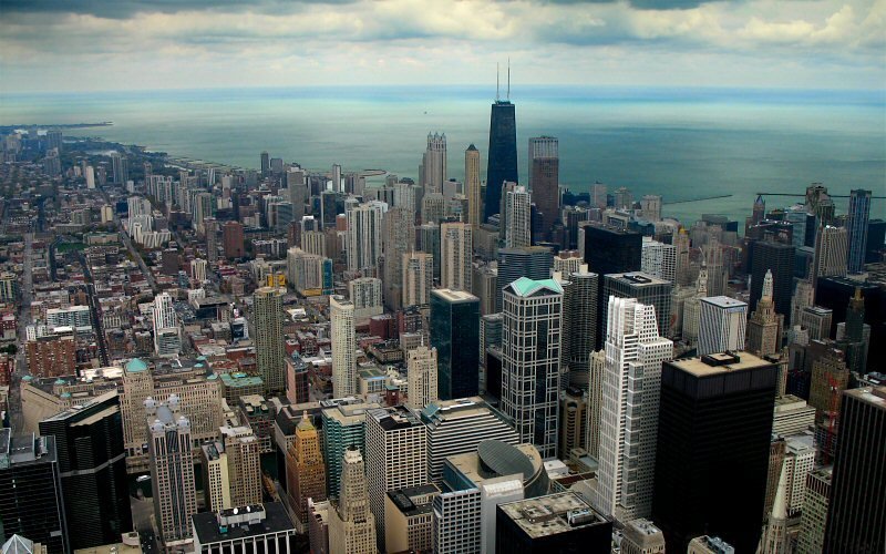View From Sears Tower, Chicago, Illinois, Чикаго