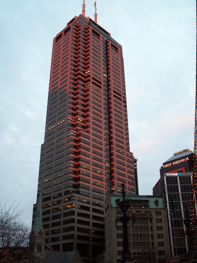 Chase Tower at Sunset, Индианаполис