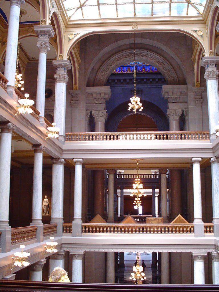 Indiana State Capital - South wing and rotunda, Индианаполис
