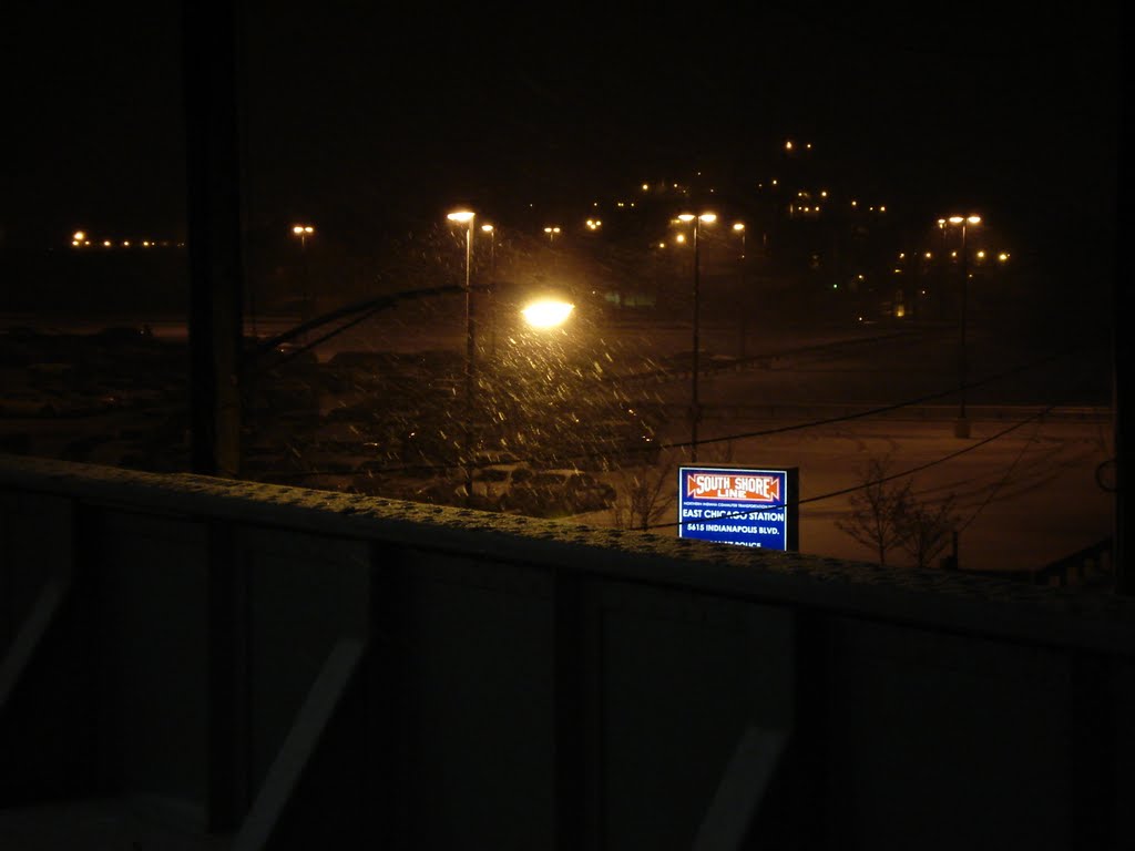 Looking South East from the Train Platform, Ист Чикаго