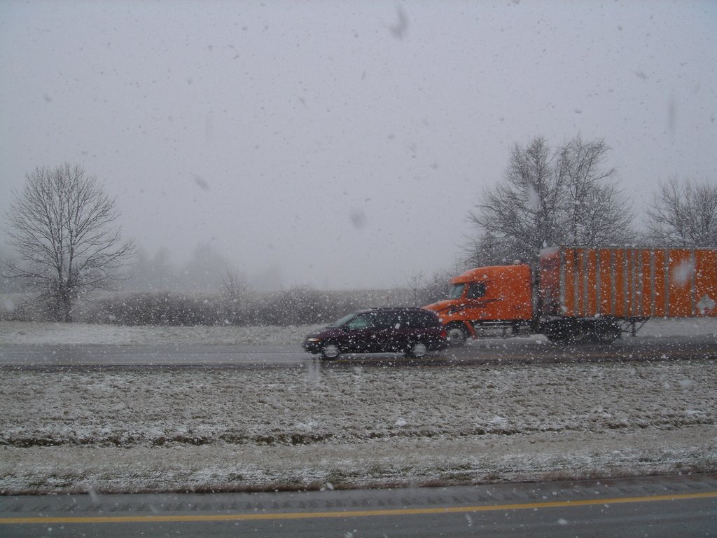Snow on Interstate 65, Меридиан Хиллс