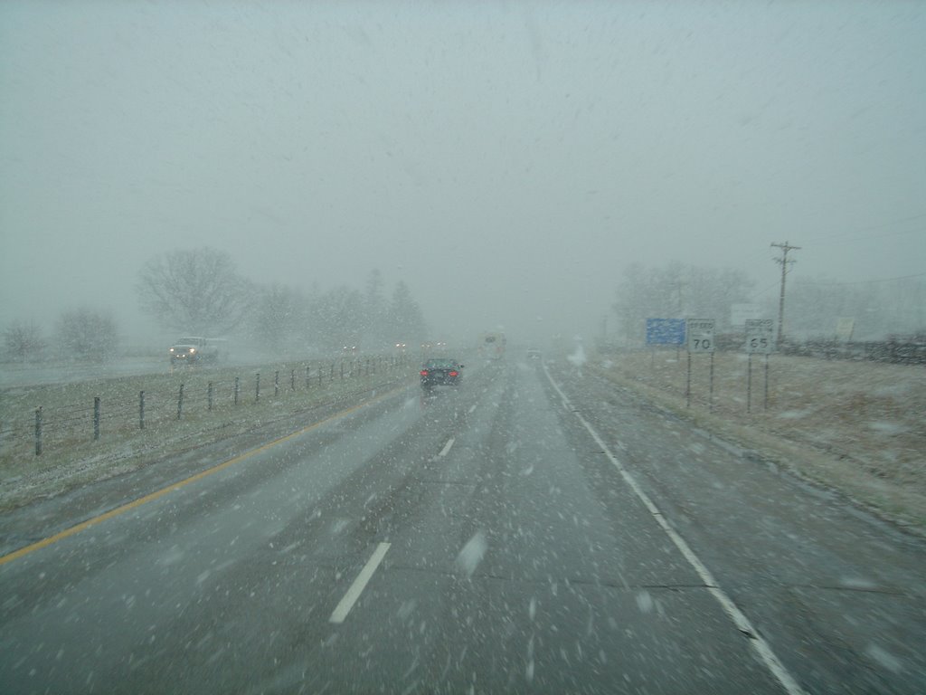 Snow on Interstate 65, Меридиан Хиллс