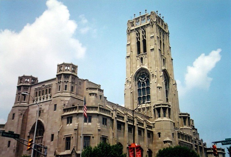 EE UU Cathedral Scotish Rite, Indianapolis, Меридиан Хиллс