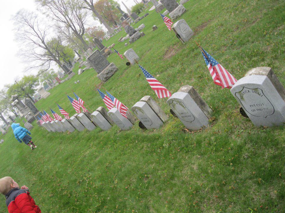 Civil War Veteran section at Oak Hill Cemetery Hammond Indiana, Хаммонд