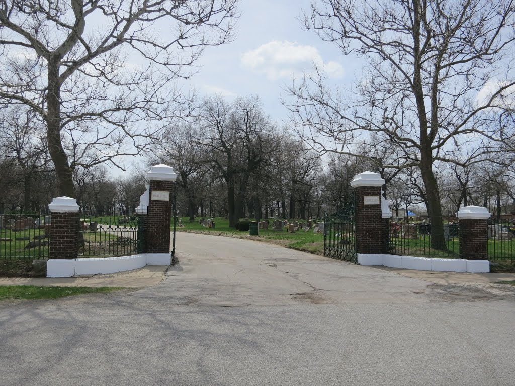 Entrance Oak Hill Cemetery Hammond Indiana, Хаммонд