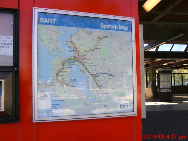 BART map, Конкорд