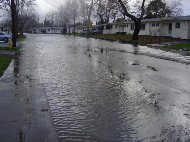 2005 Flood: Coast Guard Housing(Quinalt Village) on Hamilton Ave, Конкорд