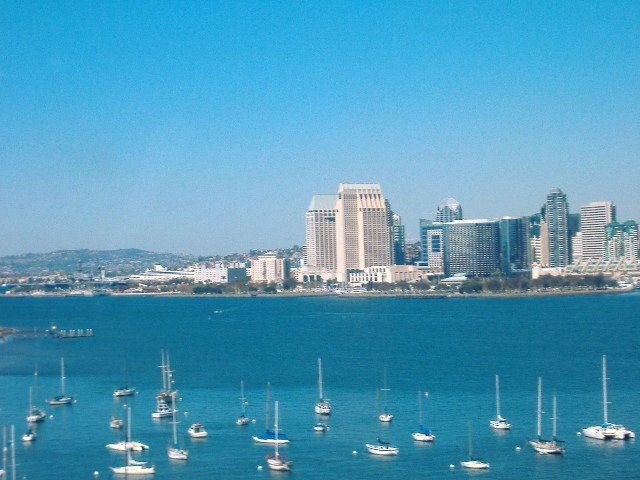 Skyline of Downtown San Diego, California, Коронадо