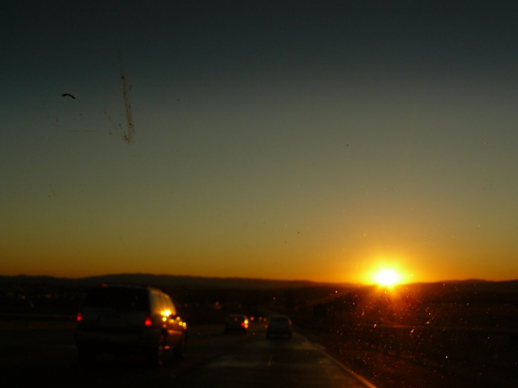 before sunset at route 24 (California) towards SF, Лафайетт