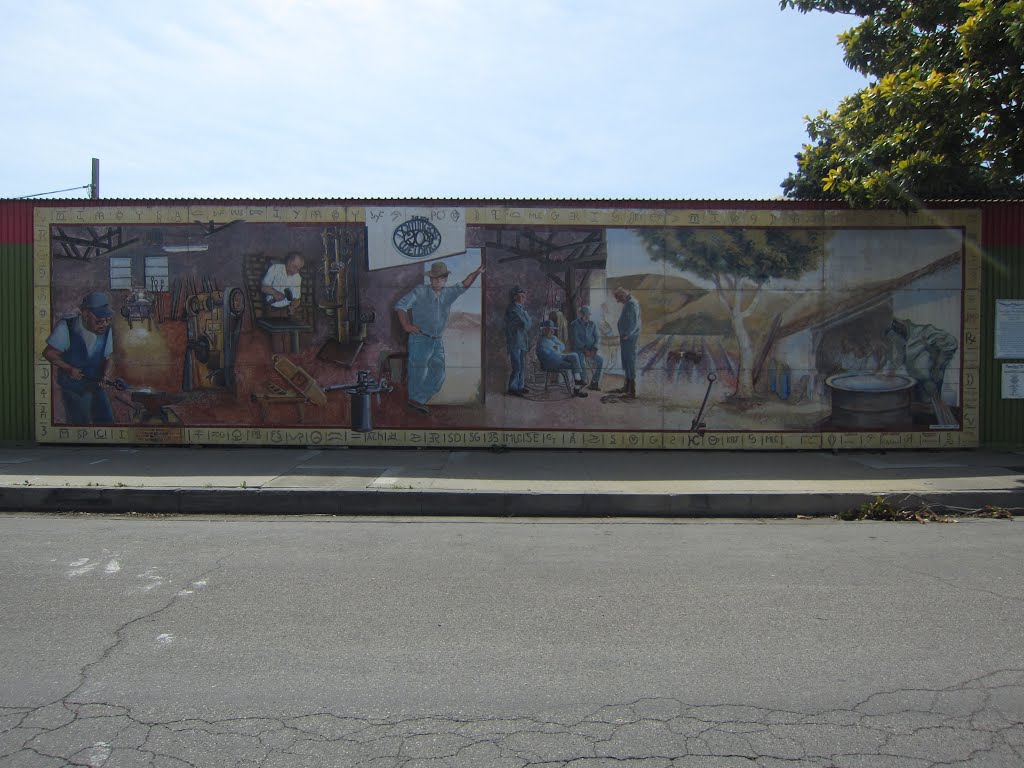 "Domingos Blacksmith Shop" Mural in Lompoc, California, Ломпок