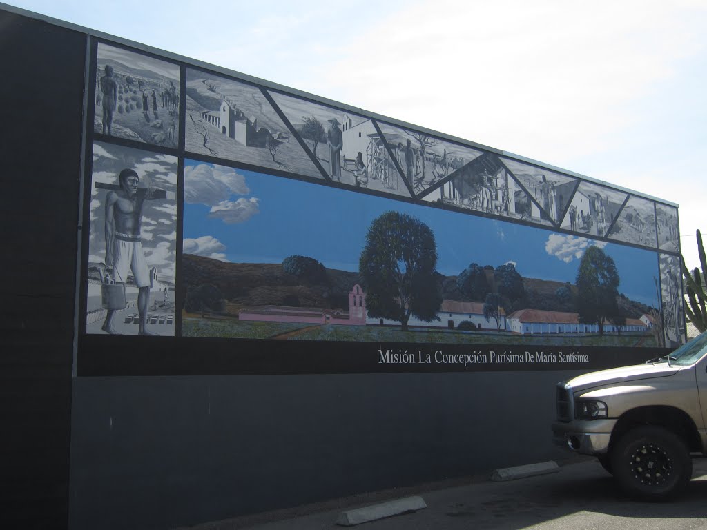 "La Purisima Mission"Mural in Lompoc, California, Ломпок