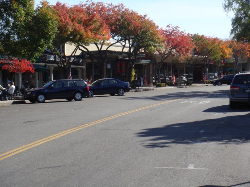 Los Altos Main Street in Autumn, Лос-Альтос