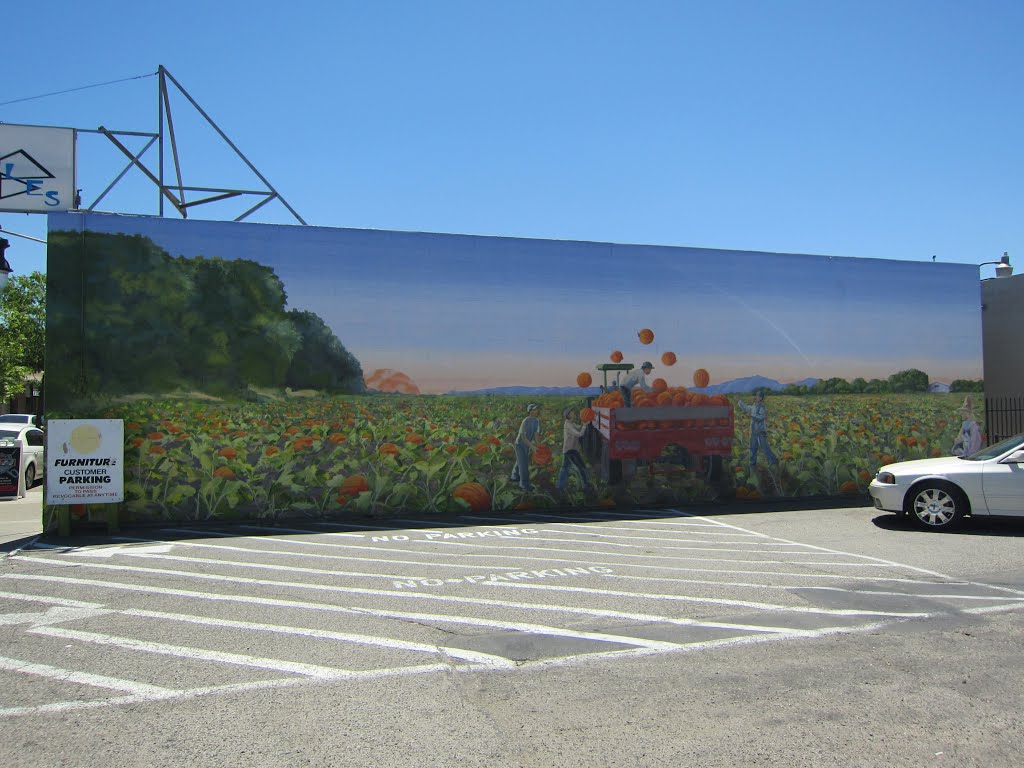 Pumpkin Harvest" Mural in Manteca, California, Мантека