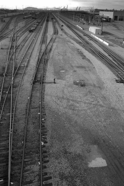 Train tracks to the Oakland Port, Окланд
