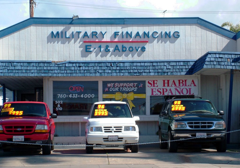 Military Financing, used car lot, Oceanside, California, Оушнсайд