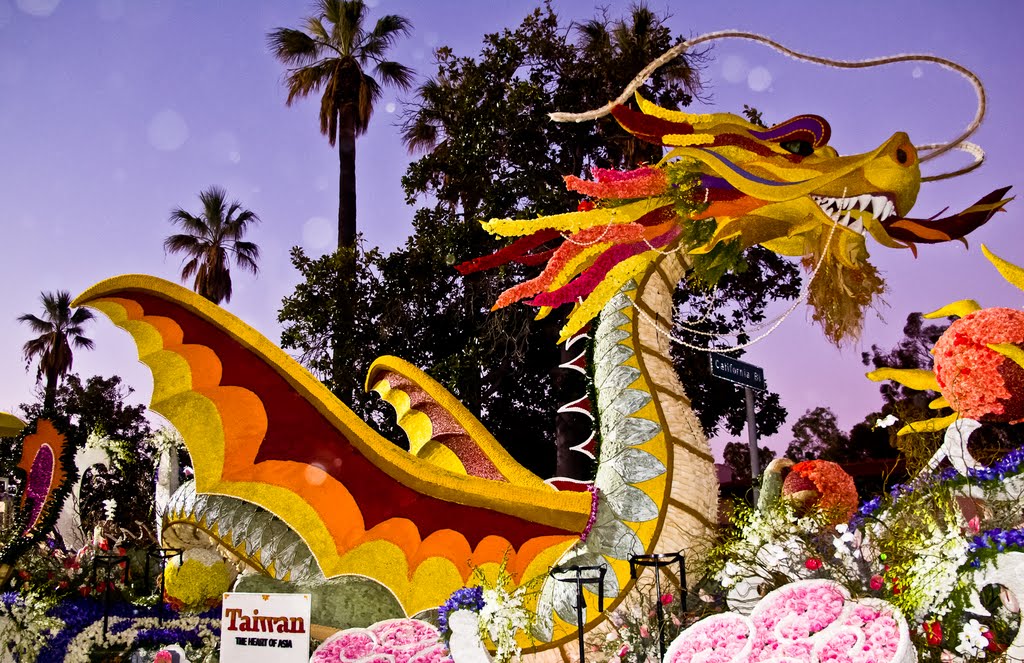 123rd Rose Parade - Taiwan China Airlines Float, Пасадена