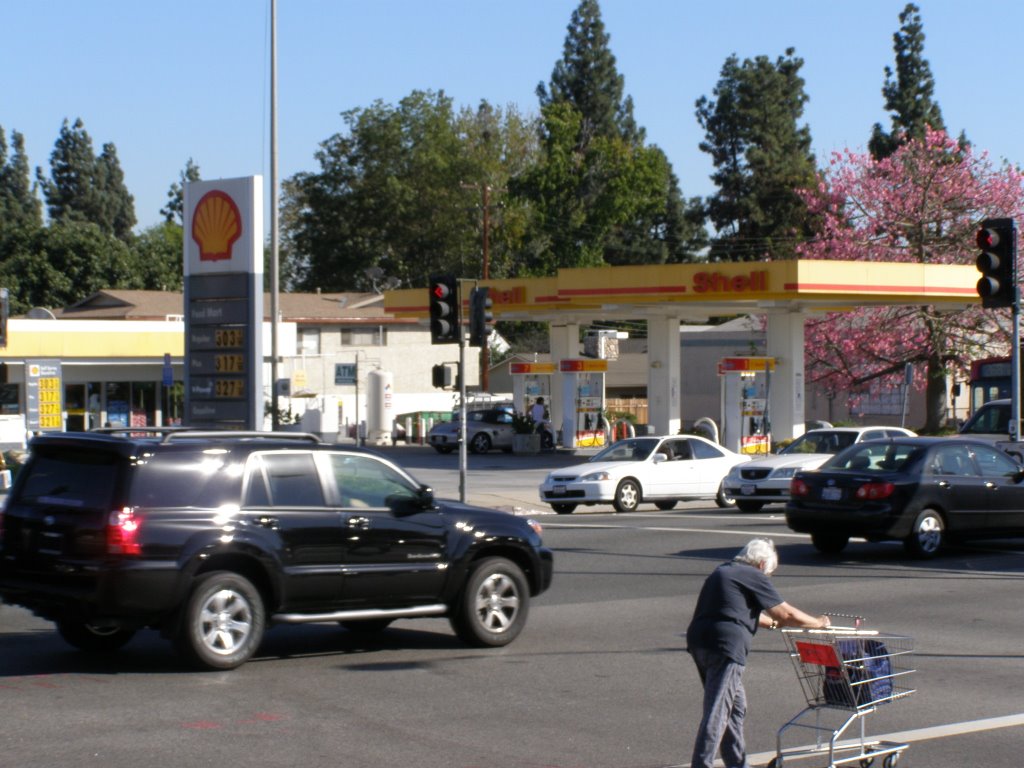 Shell Gas Station,Los Angeles, Сан-Габриэль