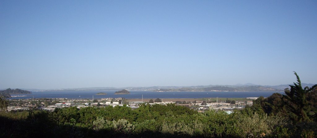 San Pablo Bay from hills of San Rafael, Сан-Рафель