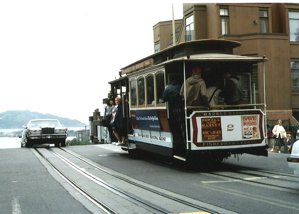 Cable Car at San Francisco Hill in the 80s, Сан-Франциско