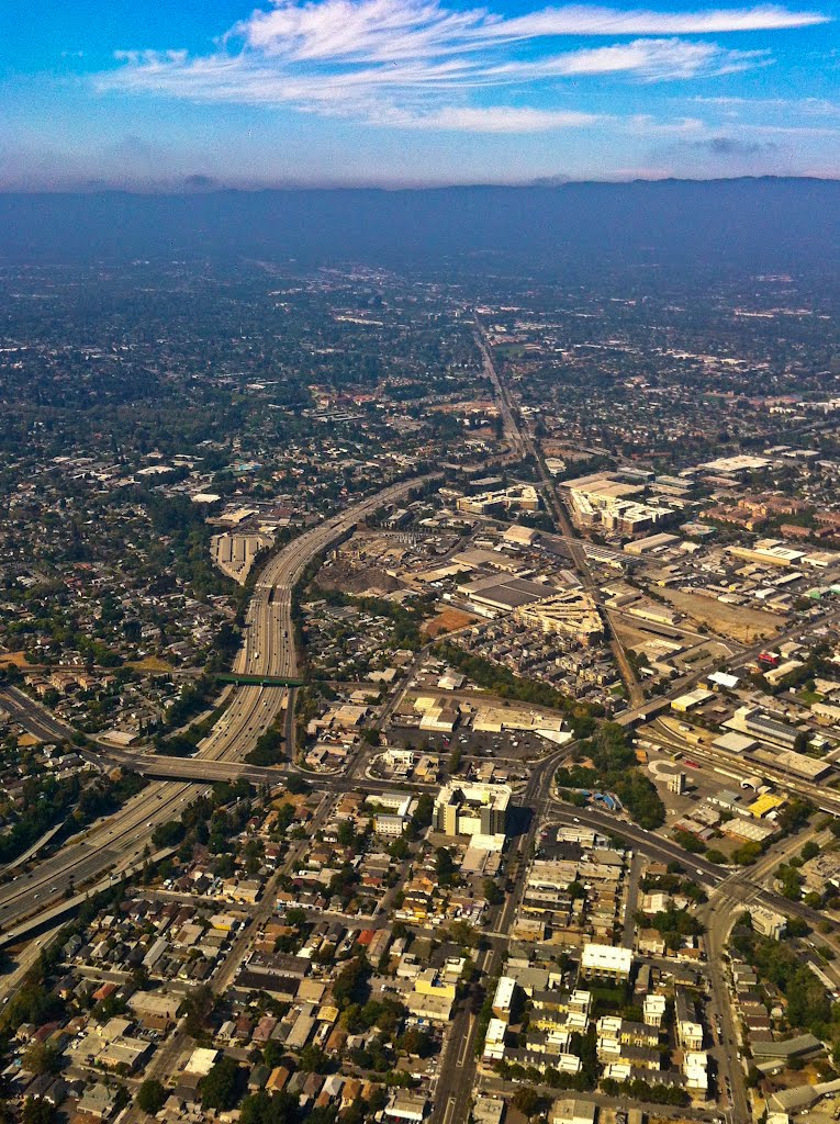 Sinclair Fwy (280) aerial view, San Jose, CA, Сан-Хосе