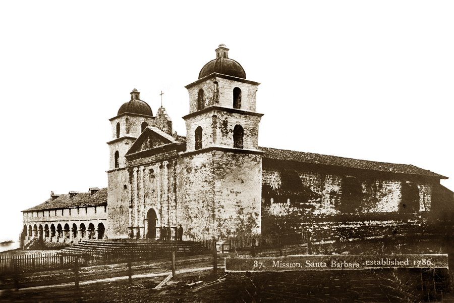 Santa Barbara Mission, circa 1880 caviews.com, Санта-Барбара