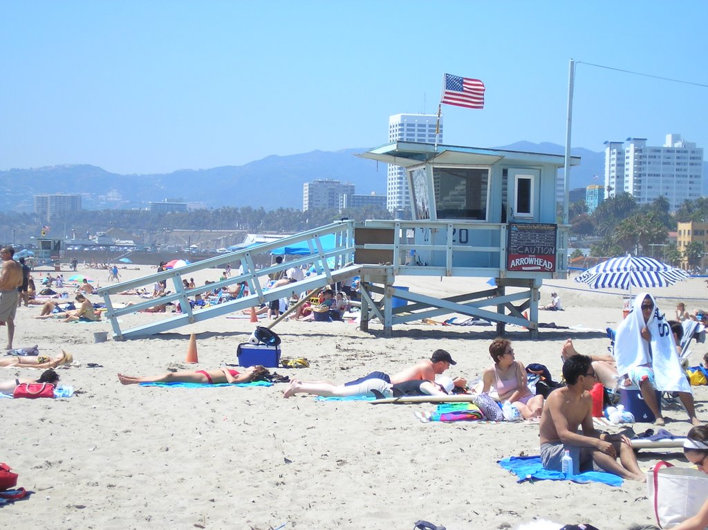 Santa Monica Beach at lunch, Санта-Моника