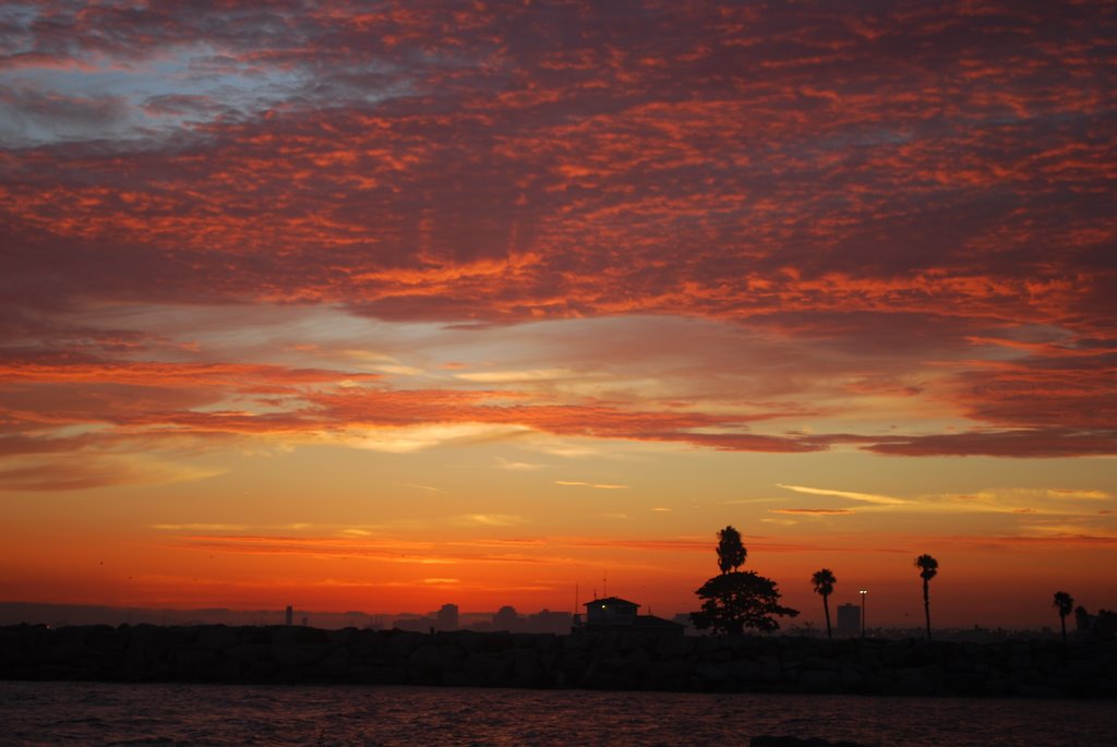 Sunset at Seal Beach, California, Сил-Бич