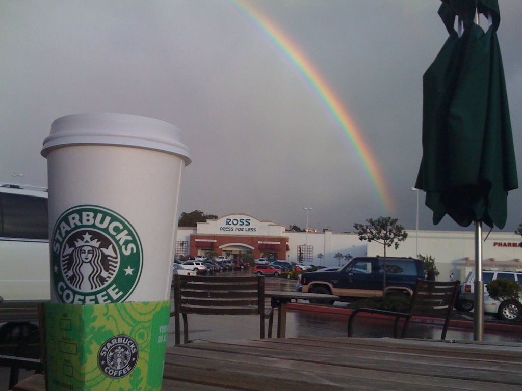 Starbucks and a Rainbow in Monterey, Ca, Сисайд