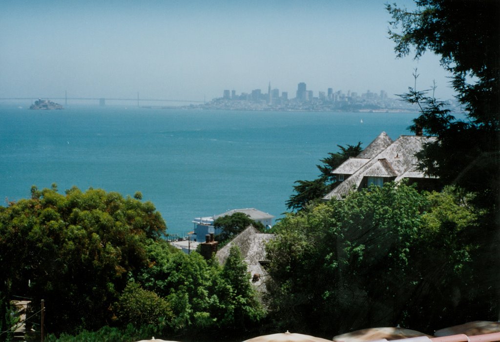 View on San Francisco from Alta Mira Hotel in Sausalito (1993), Сусалито