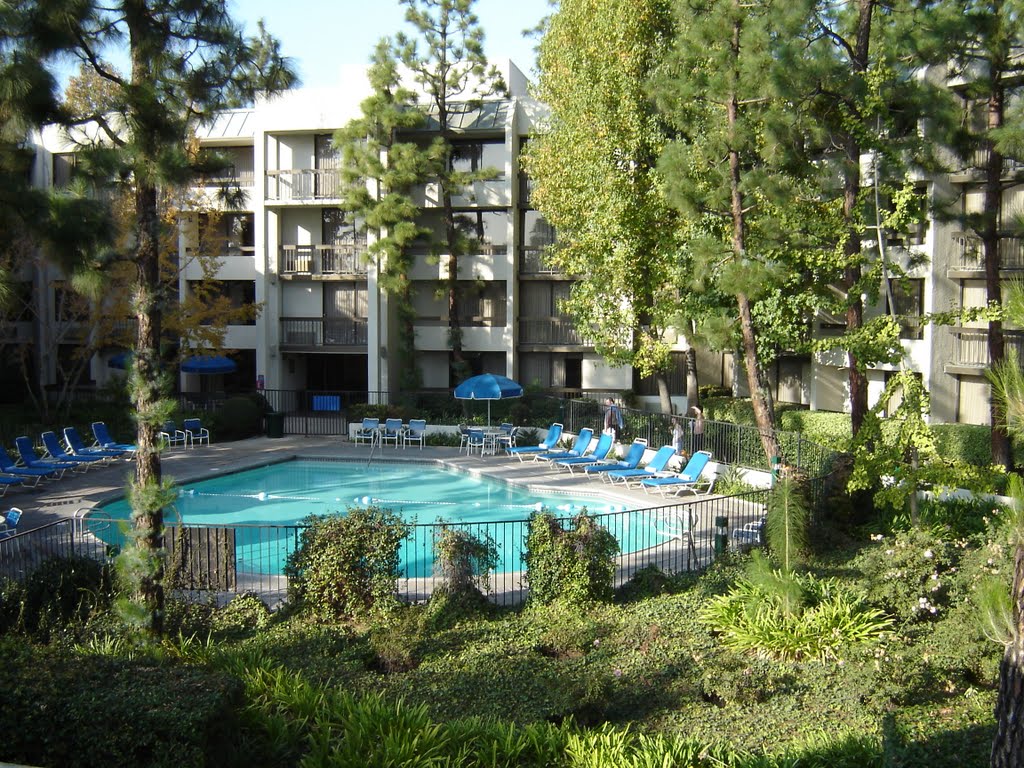 Hotel Pool, Howard Johnson, Anaheim, California, Фуллертон